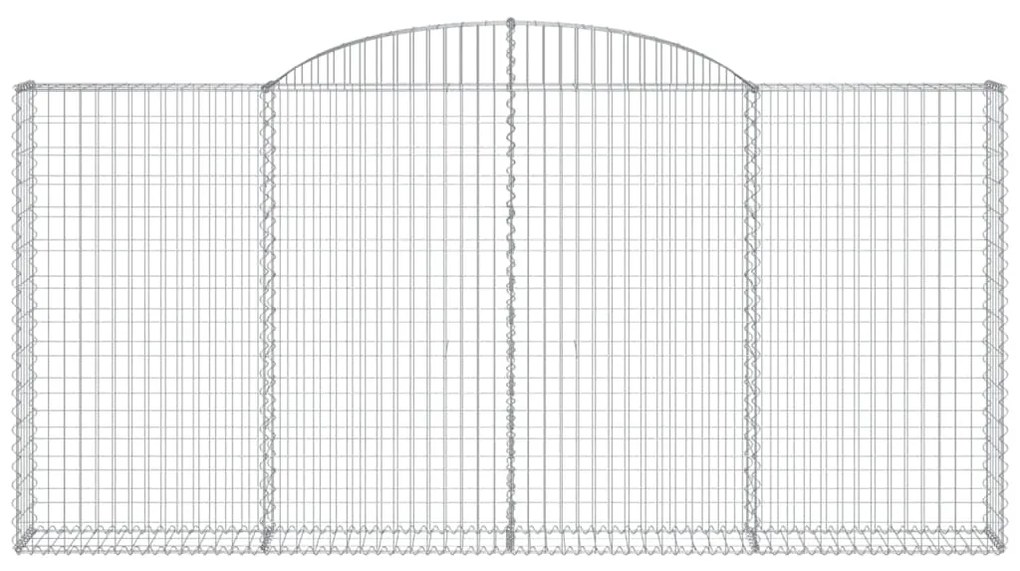 vidaXL Συρματοκιβώτια Τοξωτά 10 τεμ. 300x30x140/160 εκ. Γαλβαν. Ατσάλι