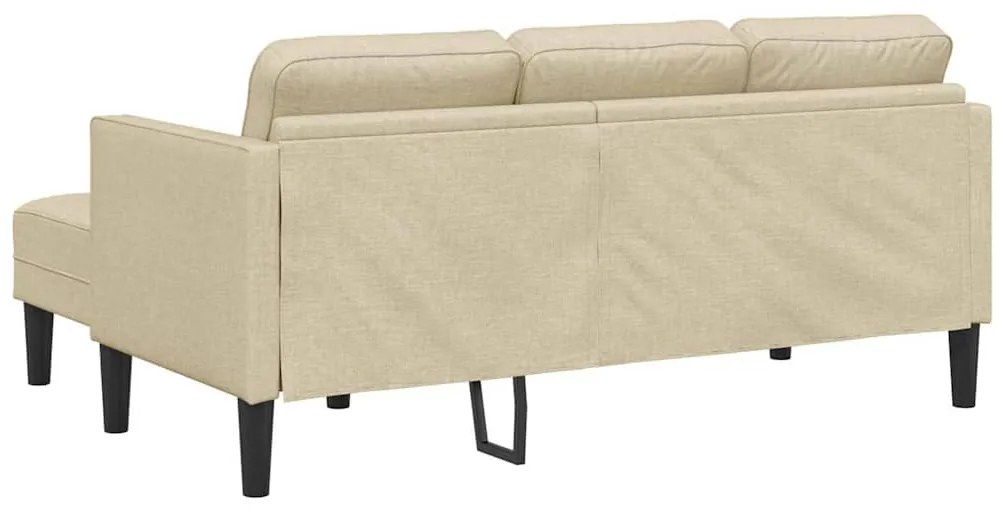 vidaXL Σετ Καναπέ με μαξιλάρι Κρεμ 173 x 131 x 67 εκ Πολυεστέρας