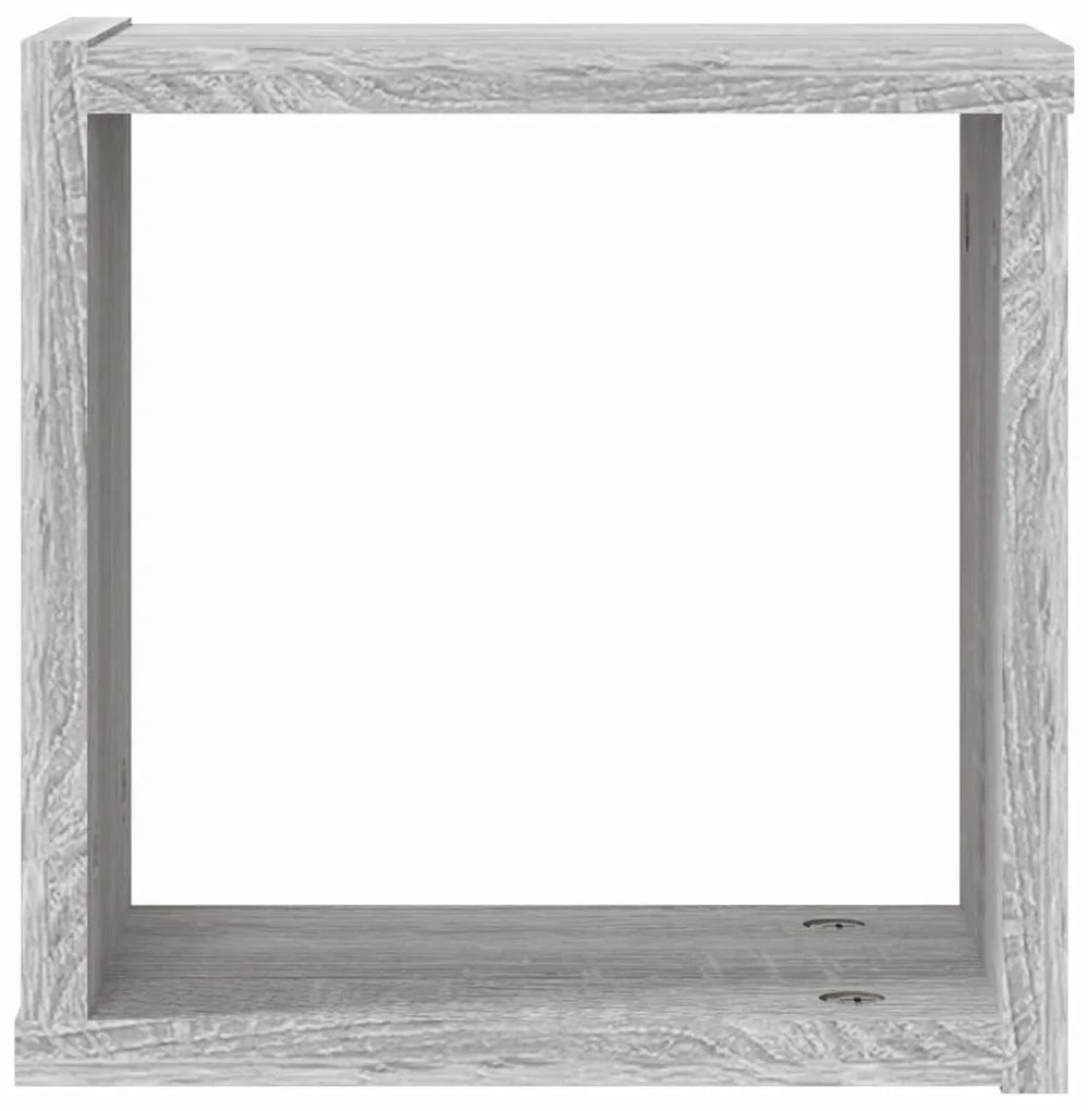 vidaXL Ράφια Τοίχου 2 pcs Γκρι 26 x 15 x 26 cm Επεξεργασμένο ξύλο