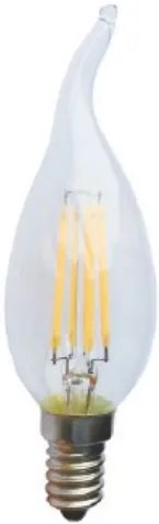 Λαμπτήρας LED Filament E14 Candle 4W 4000K Dimmable Tip  (10 τεμάχια)