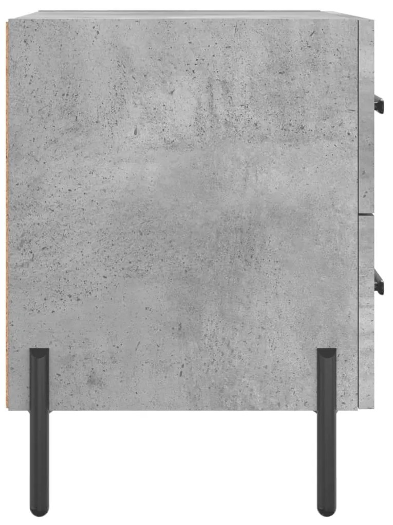 vidaXL Κομοδίνο Γκρι Σκυροδ. 40 x 35 x 47,5 εκ. από Επεξεργασμένο Ξύλο