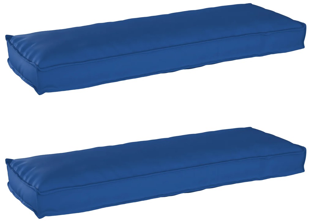 vidaXL Σετ Μαξιλαριών Πάγου 2 pcs Μπλε Ρουά 120 x 40 x 8 εκ