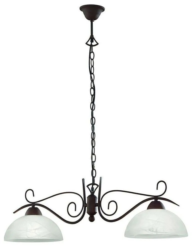 Φωτιστικό Οροφής Country R3432-24 2xE27 75W 25x82x150cm Rusty RL Lighting Μέταλλο,Γυαλί