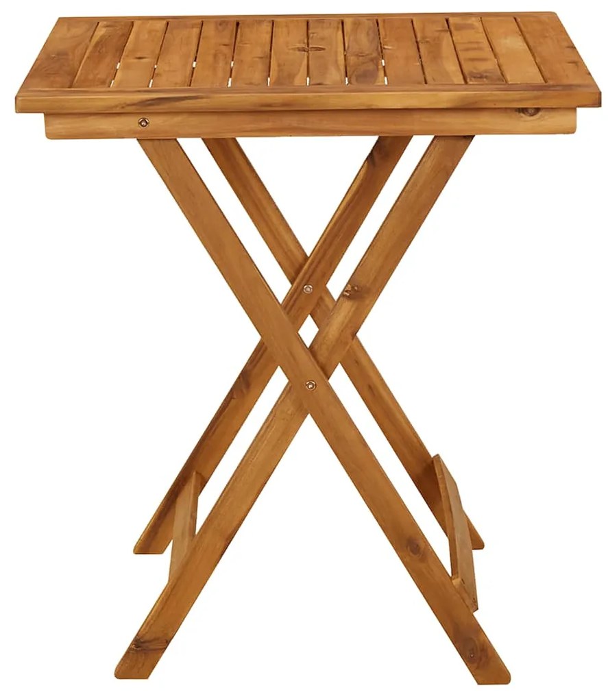 vidaXL Τραπέζι Κήπου Πτυσσόμενο 70 x 70 x 75 εκ. Μασίφ Ξύλο Ακακίας