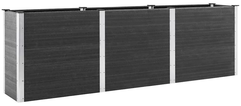 vidaXL Ζαρντινιέρα Κήπου Υπερυψωμένη Γκρι 300 x 50 x 91 εκ. από WPC