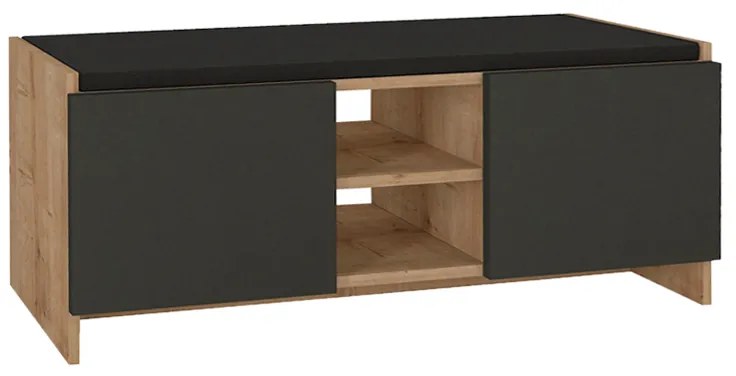 Παπουτσοθήκη Verly Megapap χρώμα sapphire oak - ανθρακί 110x33,2x43εκ. - GP042-0255,2