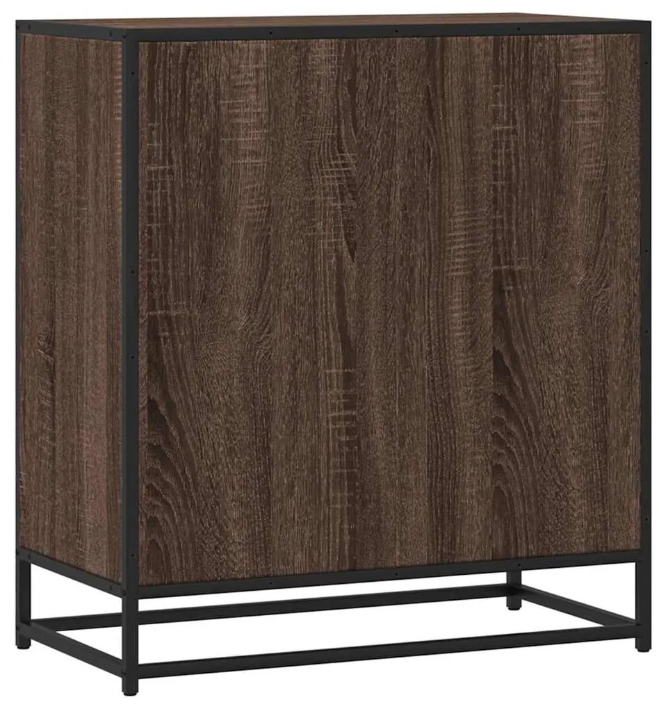 vidaXL Sideboard καφέ δρυς 68x35x76 cm Κατασκευασμένο ξύλο και μέταλλο