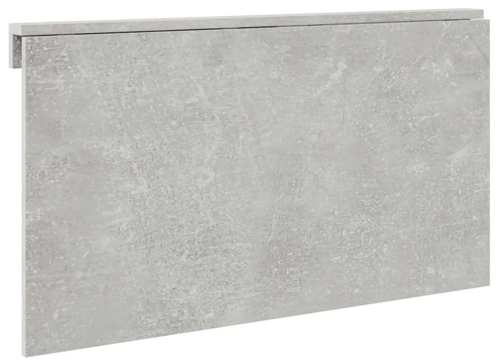 vidaXL Τραπέζι Τοίχου Πτυσσόμενο Γκρι Σκυροδ. 100x60x56 εκ. Επεξ. Ξύλο