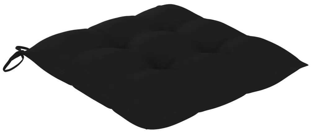 vidaXL Καρέκλες Κήπου 4 τεμ. από Μασίφ Ξύλο Teak με Μαξιλάρια