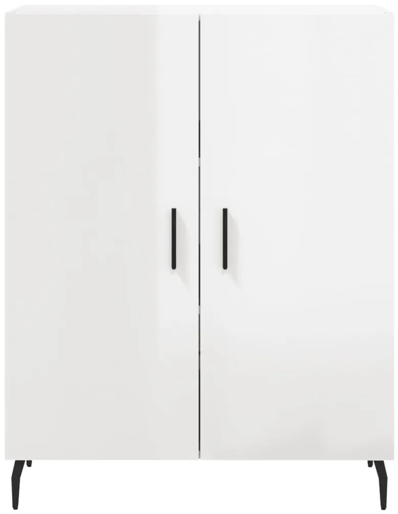 vidaXL Ντουλάπι Γυαλιστερό Λευκό 69,5x34x90 εκ. Επεξεργασμένο Ξύλο