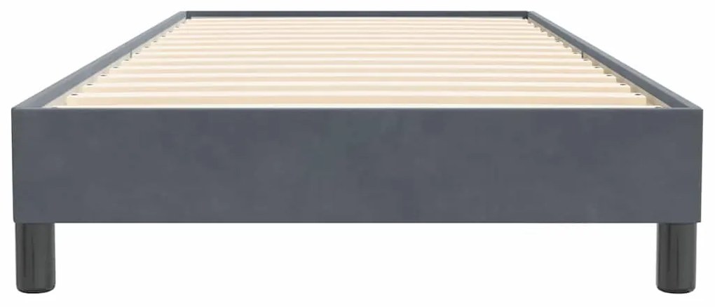 Κρεβάτι Boxspring χωρίς Στρώμα Σκούρο Γκρι 80x220 εκ. Βελούδινο 3315850