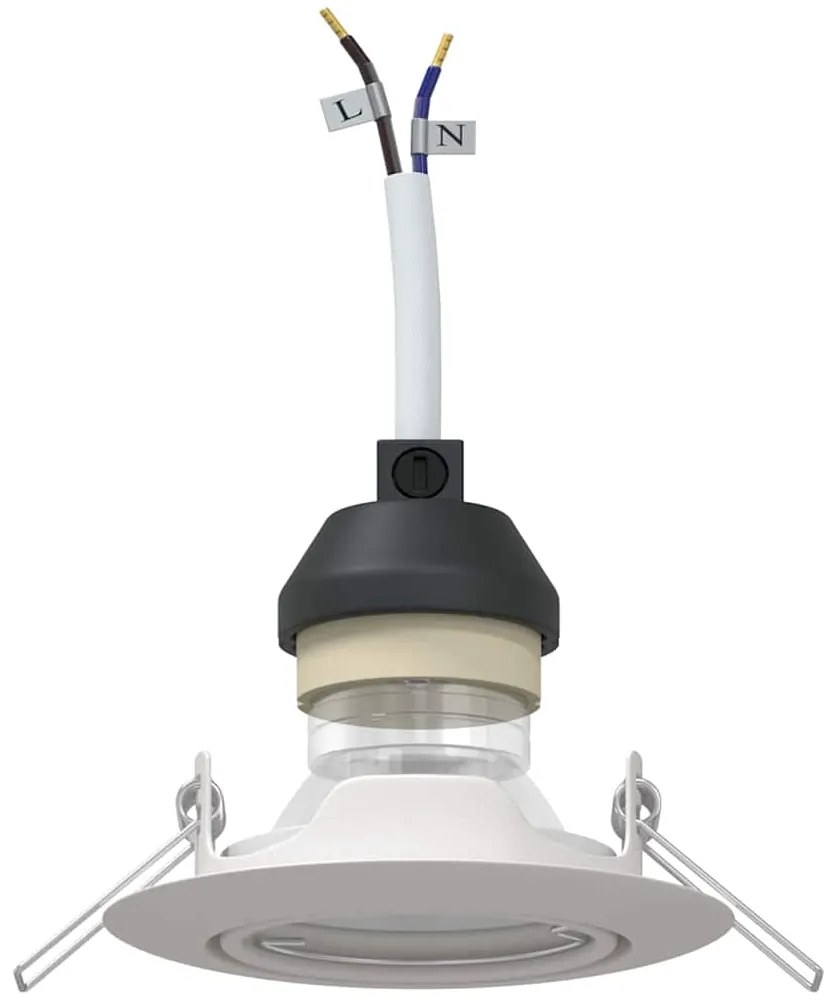 vidaXL Spotlights με προβολείς 12 pcs Λευκό 9 x 9 εκ. Μέταλλο
