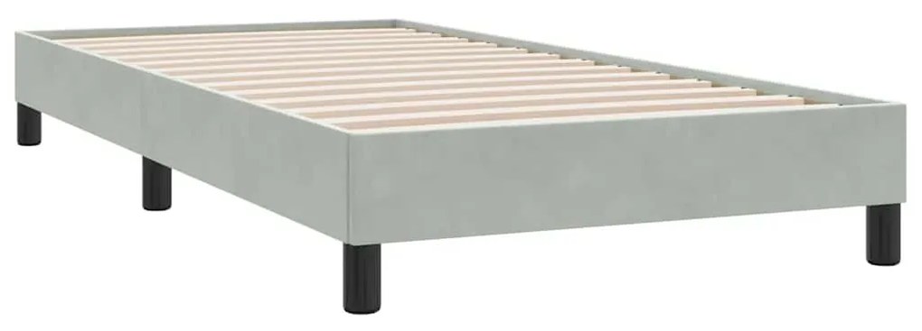 BOX SPRING ΚΡΕΒΑΤΙ ΜΕ ΣΤΡΩΜΑ ΑΝΟΙΧΤΟ ΓΚΡΙ 90X210 CM ΒΕΛΟΥΔΙΝΟ 3317763