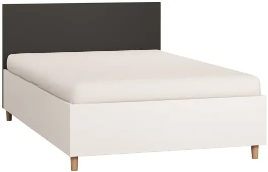 Κρεβάτι Simple-120 x 200-Λευκό - Μαύρο - 125.00Χ202.50Χ89.50cm