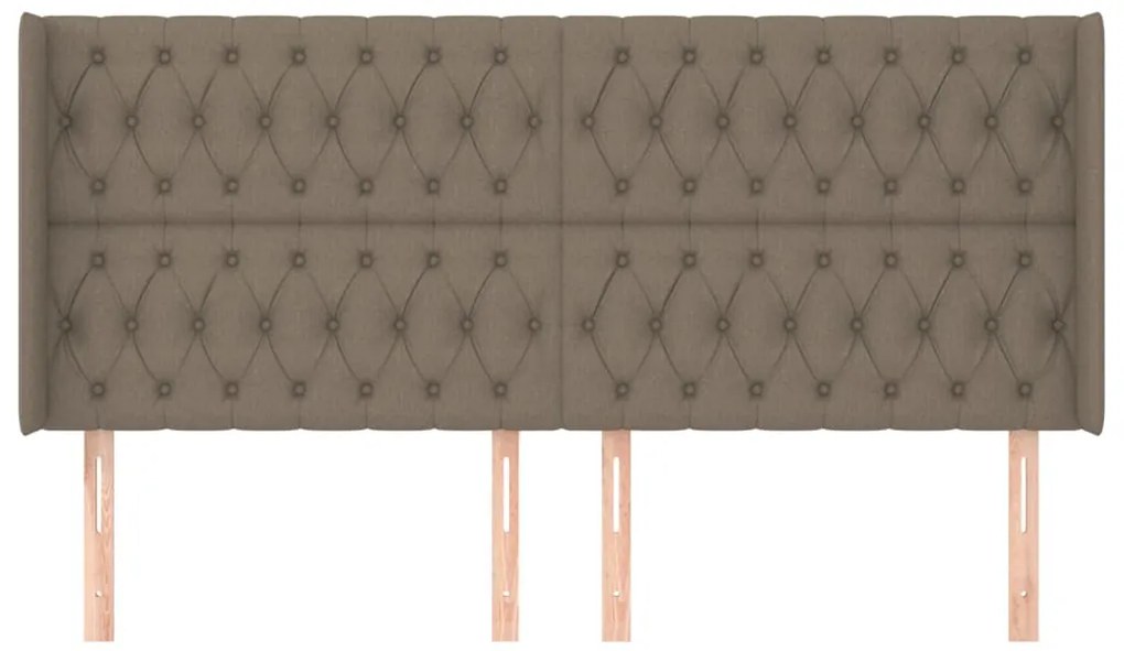 vidaXL Κεφαλάρι με Πτερύγια Taupe 203x16x118/128 εκ. Υφασμάτινο