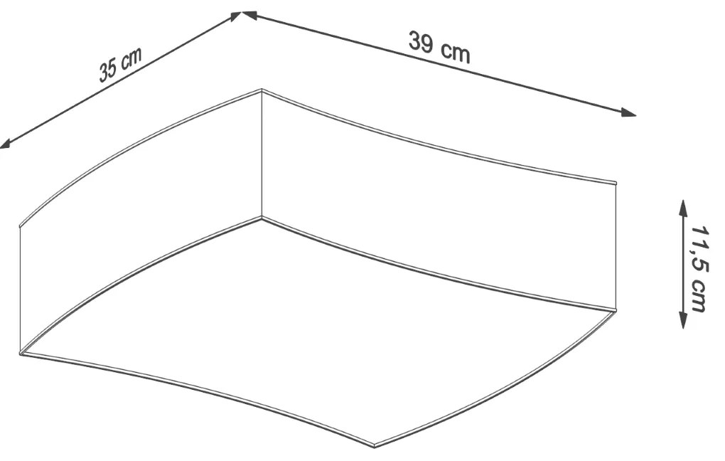 Sollux Φωτιστικό οροφής Square 2,PVC,2xE27/60w