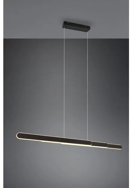 Κρεμαστό Φωτιστικό Οροφής LED 48W Up Down Dimmable CCT Ρυθμιζόμενο Helios Trio Lighting-343310332-Μαύρο 343310332