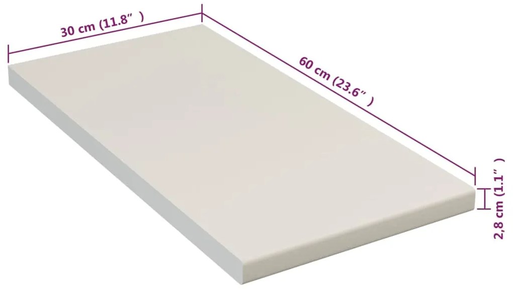 vidaXL Πάγκος Κουζίνας Κρεμ 30 x 60 x 2,8 εκ. από Μοριοσανίδα