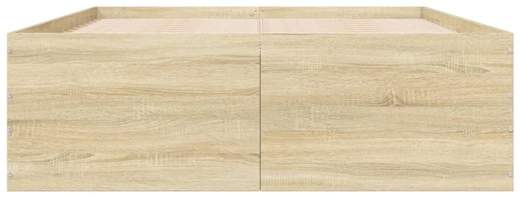 vidaXL Πλαίσιο Κρεβατιού Sonoma Δρυς 120x200 εκ. Επεξεργασμένο Ξύλο
