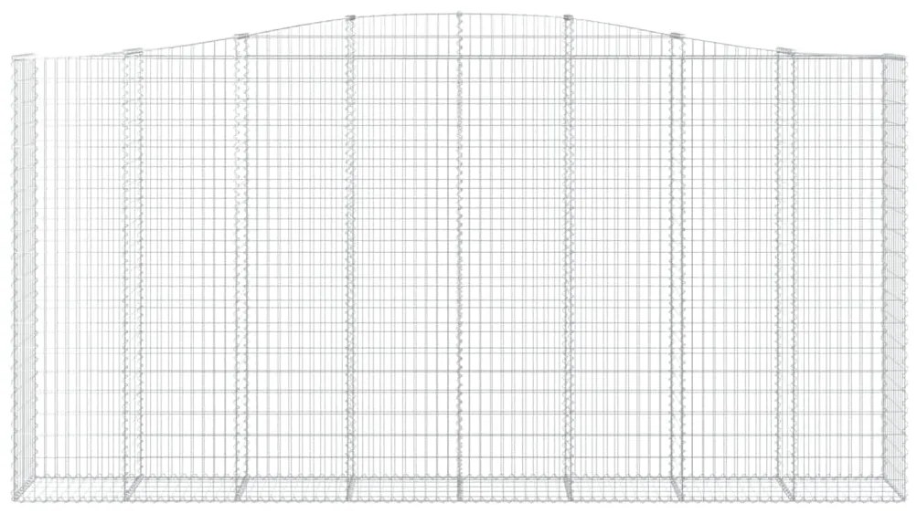 vidaXL Συρματοκιβώτια Τοξωτά 2 τεμ. 400x50x200/220 εκ. Γαλβαν. Ατσάλι