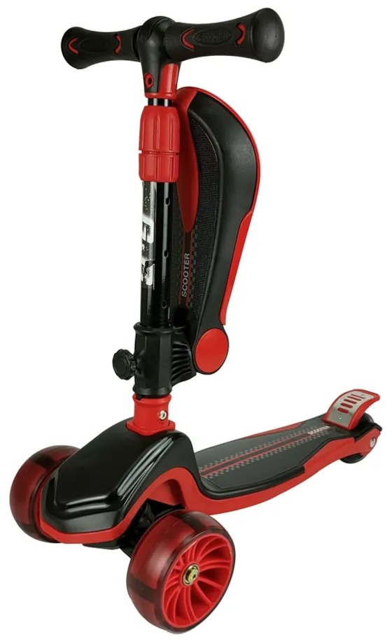 Πατίνι Scooter G&amp;C 2 Σε 1 Μαύρο/Κόκκινο HD 008