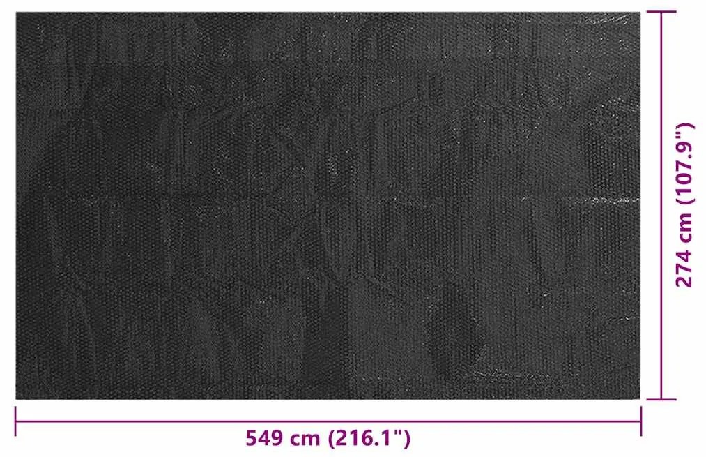 vidaXL Κάλυμμα Πισίνας Μαύρο 549 x 274 εκ. από Πολυαιθυλένιο