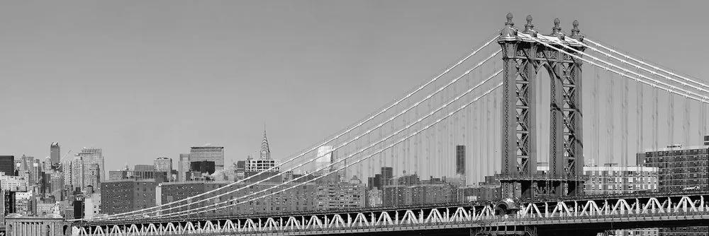 Εικόνα των ουρανοξυστών της Νέας Υόρκης σε μαύρο & άσπρο - 120x40