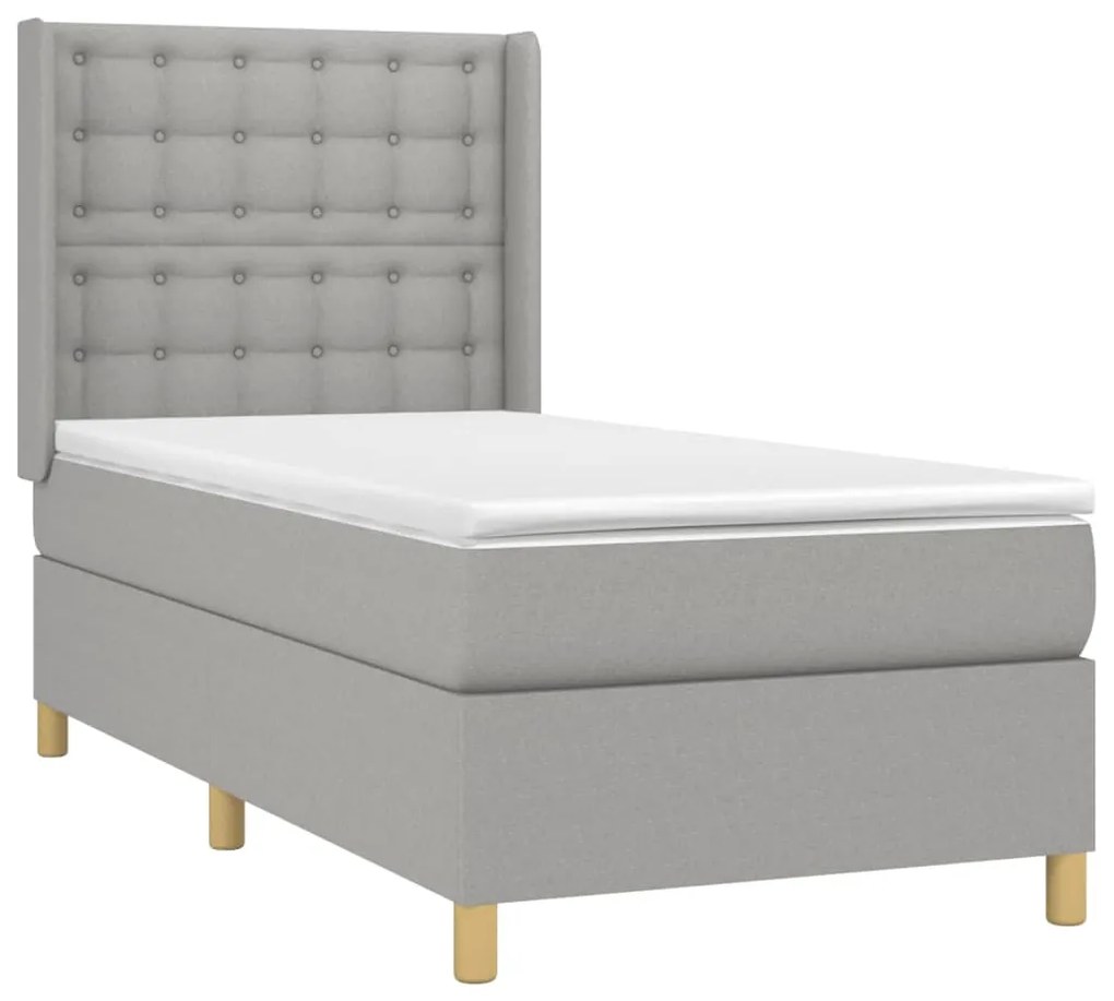 ΚΡΕΒΑΤΙ BOXSPRING ΜΕ ΣΤΡΩΜΑ ΑΝΟΙΧΤΟ ΓΚΡΙ 80X200 ΕΚ. ΥΦΑΣΜΑΤΙΝΟ 3132265