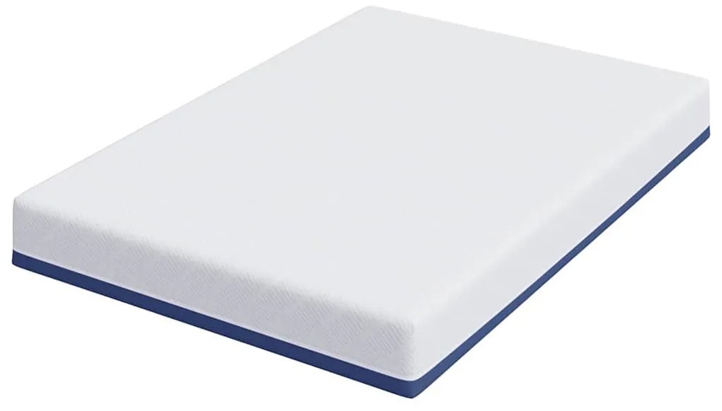 vidaXL Στρώμα Λευκό και Μπλε 140 x 190 cm Αφρός Εμποτισμένος με Gel