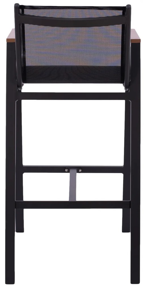 ΣΚΑΜΠΟ ΜΠΑΡ ΑΛΟΥΜΙΝΙΟΥ ΑΝΘΡΑΚΙ ΜΕ POLYWOOD 52 x 58 x 108 εκ. HM5790.02