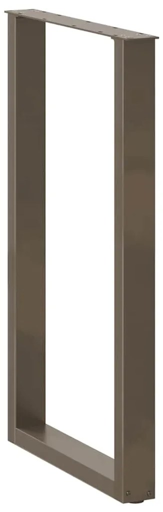 vidaXL Πόδια Τραπεζιού Μπαρ σε Σχήμα U, 2 τεμ., Φυσικό Ατσάλι 60x(100-101) εκ. Ατσάλι