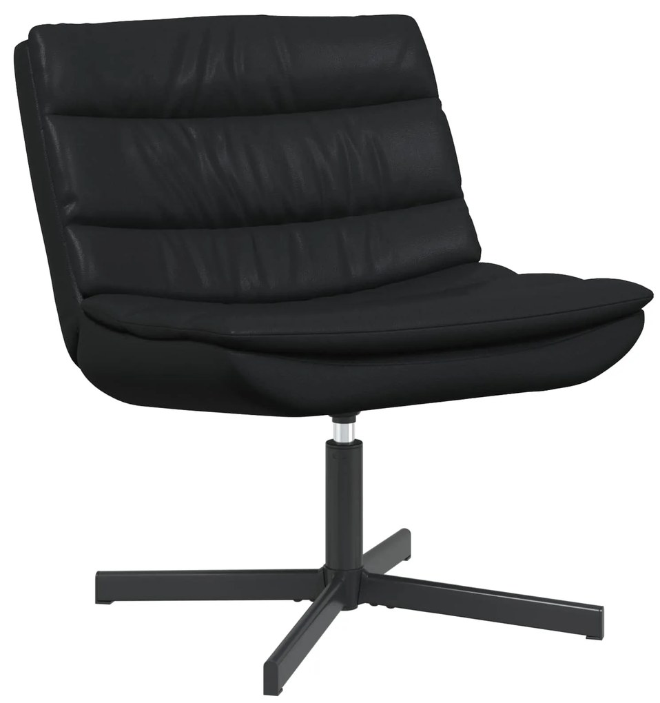 Περιστρεφόμενη καρέκλα Μαύρο 63 x 75 x 76 εκ Λαμπερό PU