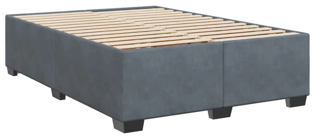 ΚΡΕΒΑΤΙ BOXSPRING ΜΕ ΣΤΡΩΜΑ ΣΚΟΥΡΟ ΓΚΡΙ 160X200 ΕΚ. ΒΕΛΟΥΔΙΝΟ 3293255