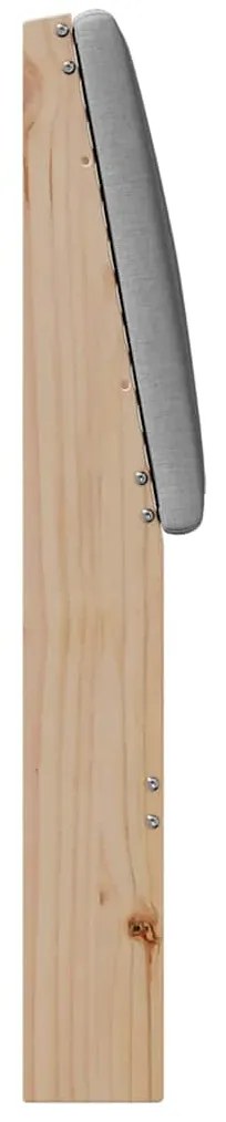 vidaXL Ταπετσαρισμένο κεφαλάρι Ανοιχτό γκρι 120 cm