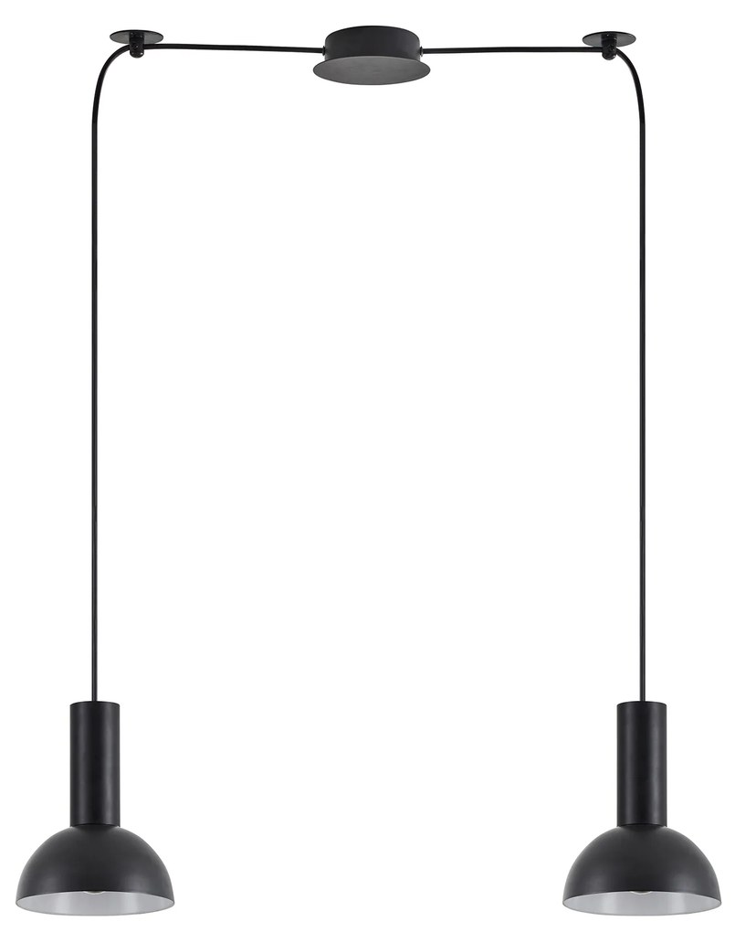 SE21-BL-4-BL2-MS3 ADEPT TUBE Black Pendant Black Metal Shade+ HOMELIGHTING 77-8557