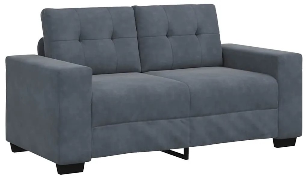 vidaXL Σετ Καναπέ με μαξιλάρι 3 pcs Γκρι 221 x 78 x 80 εκ Βελούδο