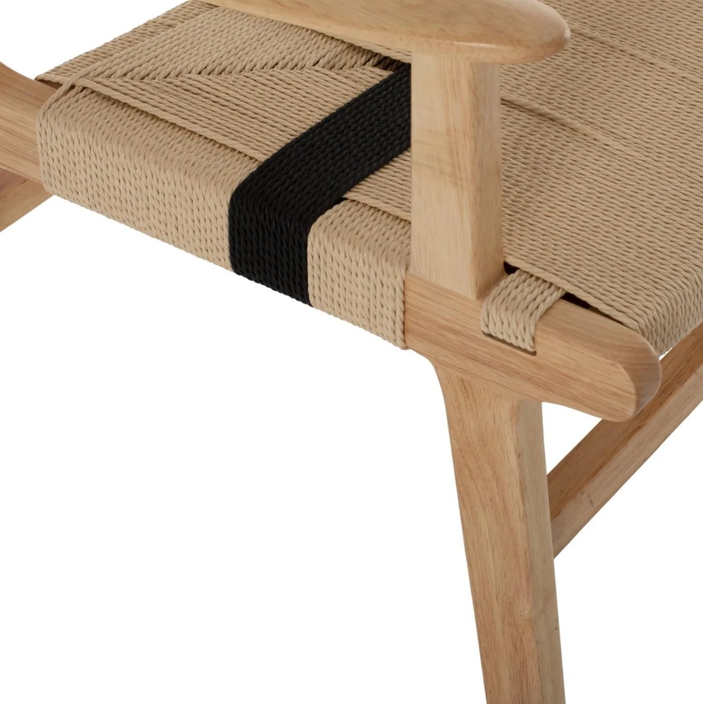 Καρέκλα-Πολυθρόνα BAND Rubberwood και Σχοινί 62,5x60x88Yεκ. 62.5x60x88 εκ.