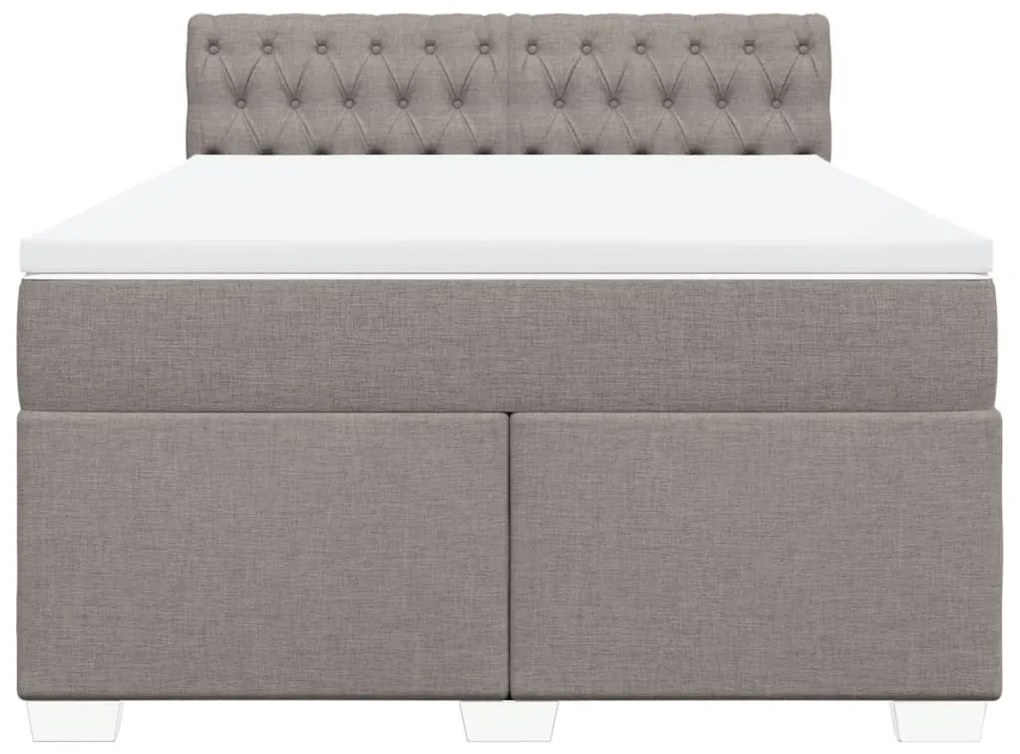 ΚΡΕΒΑΤΙ BOXSPRING ΜΕ ΣΤΡΩΜΑ TAUPE 140X200 ΕΚ. ΥΦΑΣΜΑΤΙΝΟ 3288222