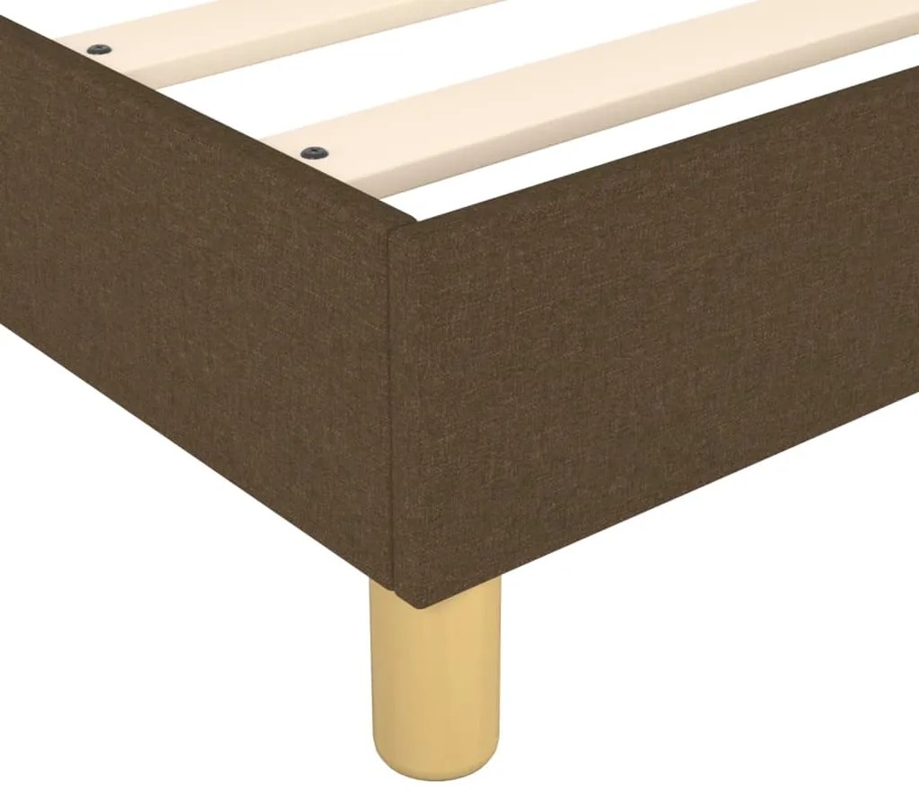 Κρεβάτι Boxspring με Στρώμα Σκούρο Καφέ 160x200 εκ Υφασμάτινο - Καφέ