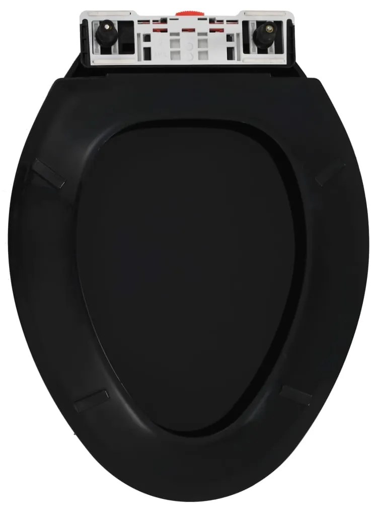vidaXL Κάλυμμα Λεκάνης με Soft Close & Quick Release Μαύρο