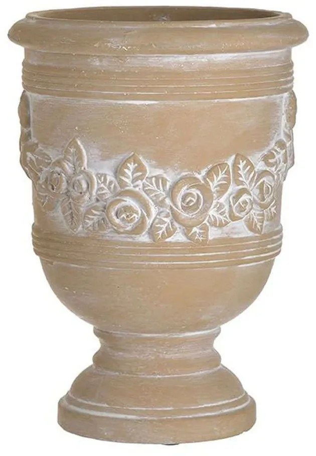 Διακοσμητικό Βάζο Αντικέ 3-70-456-0171 Φ19x27cm Beige Inart Τσιμέντο