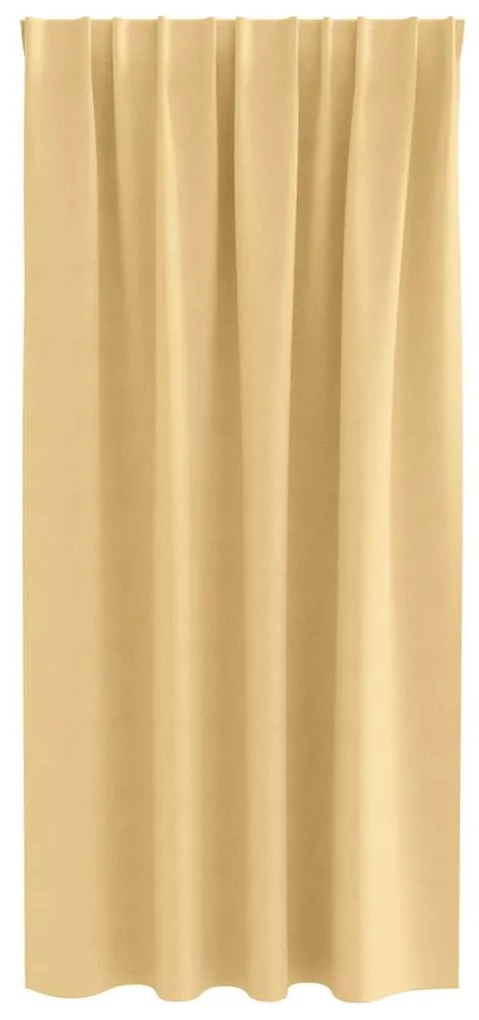 vidaXL Κουρτίνες με κουρτίνες 2 pcs Μπεζ 175x140εκ. Πολυεστέρας
