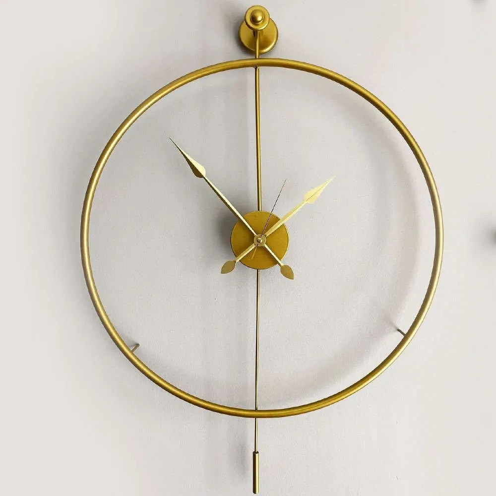 Ρολόι Τοίχου Mclock 779TCM1103 58x7x80cm Gold Wallity Μέταλλο