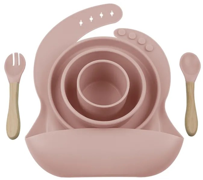 MinikOiOi Σετ BLW III από Σιλικόνη Pink