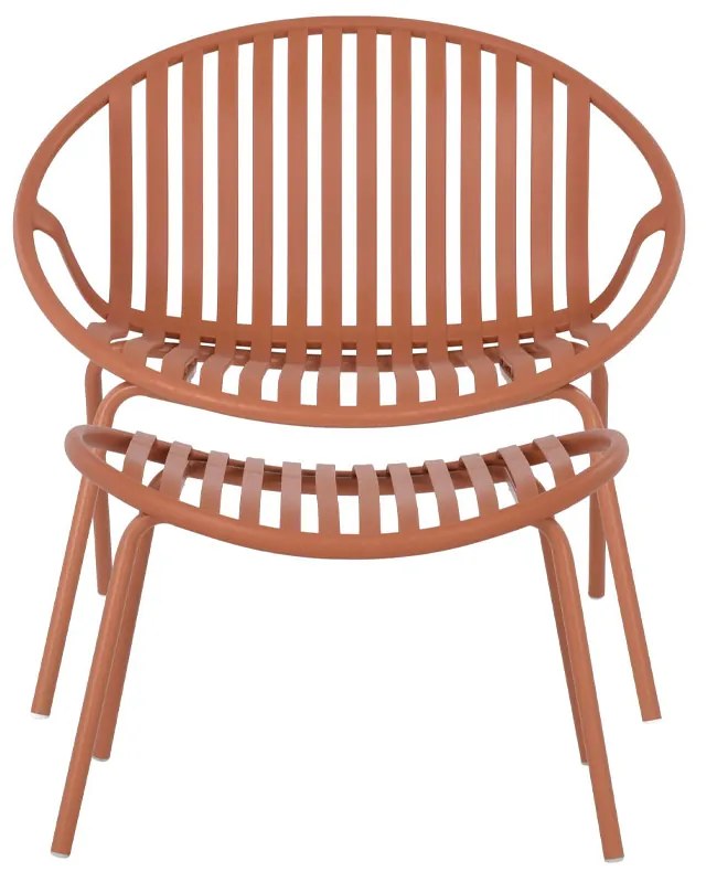 NADIN ΠΟΛΥΘΡΟΝΑ SET 2ΤΕΜ TERRACOTTA 79,5x70xH74cm - 27-0211