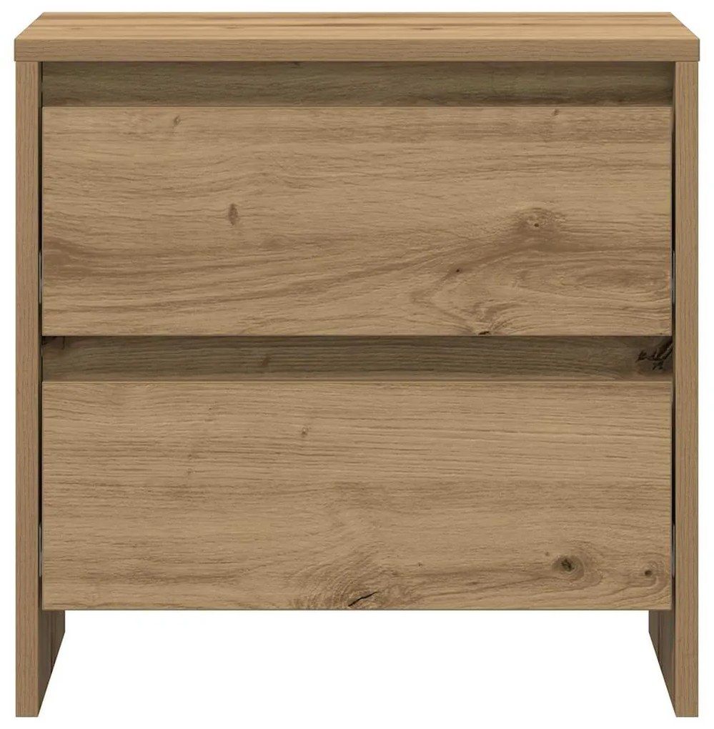 vidaXL Κομοδίνο με συρτάρι 2 pcs artisan δρυς 45 x 34 x 44.5 εκ