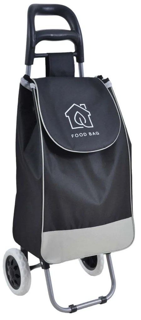 Καρότσι Λαϊκής Μεταλλικό Με Μαύρο Σάκο Food Bag 35x27x94cm