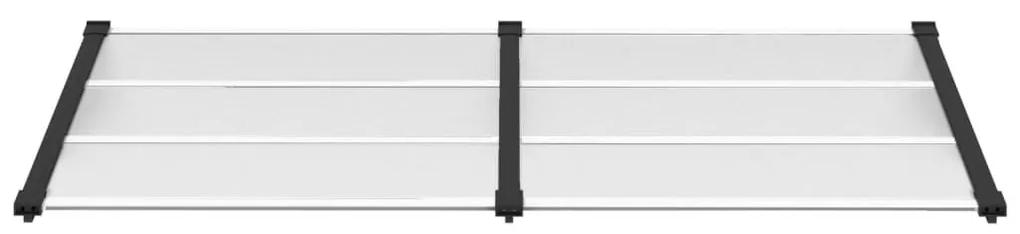 Στέγαστρο Πόρτας Μαύρο &amp; Διαφανές 199x90 εκ από Πολυκαρβονικό - Διαφανές