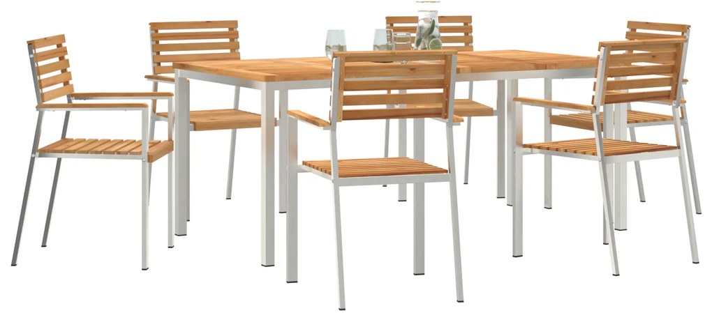 vidaXL Σετ Τραπεζαρίας Κήπου 7 pcs