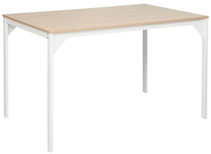 Intrahome Τραπέζι Chan Intrahome μελαμίνη σε oak απόχρωση κα πόδι λευκό μεταλλικό 120x75x75εκ | SKU: INTRAPA-336111167